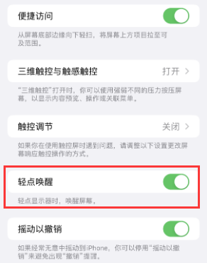 鄂伦春苹果授权维修站分享iPhone轻点无法唤醒怎么办 