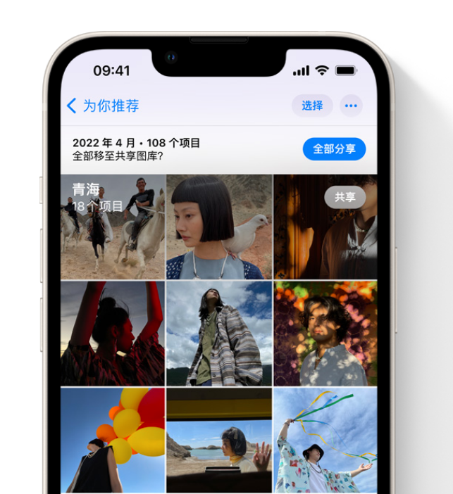 鄂伦春苹果维修网点分享在 iPhone 上使用共享图库 