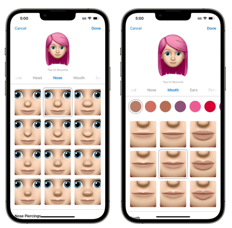 鄂伦春苹果手机维修分享​iOS 16中的拟我表情有了哪些变化和升级 
